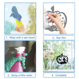 PVC Window Sticker, Flat Round Shape, for Window or Stairway  Home Decoration, Halloween Themed Pattern, 180x180x0.3mm