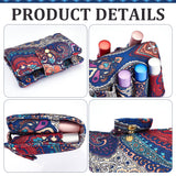 Multi-Function Canvas Storage Bags, with Iron Closure, for Roller Ball Essential Oil Bottle, Lipstick, Dark Blue, 15x11.5x2.3cm