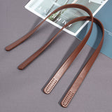 Imitation Leather Bag Handles, for Bag Straps Replacement Accessories, Coconut Brown, 618x18.5x3.5mm, Hole: 2.5mm