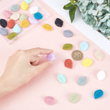 30Pcs 15 Colors Silicone Beads, DIY Nursing Necklaces and Bracelets Making, Chewing Pendants For Teethers, Leaf, Mixed Color, 24~24.5x19~19.5x7~7.5mm, Hole: 2mm, 2pcs/color