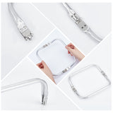 Aluminum Bag Handle, Bag Replacement Accessories, Silver Color Plated, 9.3x20x2.05cm, 2pcs/bag