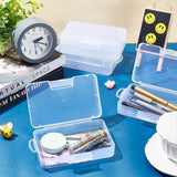 Plastic Bead Storage Containers, Rectangle, Clear, 16x9x4cm, Inner Measure: 14x8.5cm