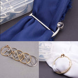 Alloy Bukles, Ring, Platinum & Golden, Tray: 6.5mm, 40.5x3mm, Inner Diameter: 34.5mm, 10pcs/box