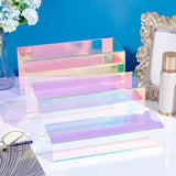 Iridescent Acrylic Display Risers, Mult-purpose for Shoes, Jewelry, Cosmetics, Glasses Display, Colorful, 235x79.5~97x42~126mm, 3 pcs/set