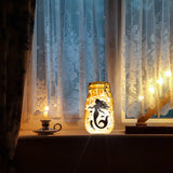 PVC Lamp Film for DIY Colorful Light Hanging Lamp Frosted Glass Jar, Mermaid Pattern, 100x90mm