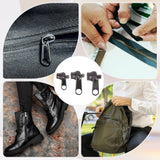 12Pcs 3 Style POM Replacement Zipper Sliders, for Luggage Suitcase Backpack Jacket Bags Coat, Black, 32~39x10~13x10~11.5mm, 4pcs/style