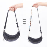 2Pcs 2 Styles Resin Bag Handles, with Alloy Spring Gate Rings & Lobster Claw Clasps, for Bag Straps Replacement Accessories, Mixed Color, 1pc/style