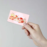 PVC Plastic Waterproof Card Stickers, Self-adhesion Card Skin for Bank Card Decor, Rectangle, Rabbit, 186.3x137.3mm