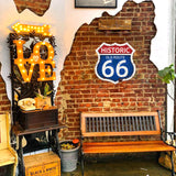 Custom Metal Iron Sign Poster, Welcome Sign, for Home Wall Decoration, Shield Shape, Number Pattern, 308x303x0.3mm