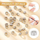 30Pcs 201 Stainless Steel Beads, Large Hole Beads, Column, Stainless Steel Color, 10x4.5mm, Hole: 6mm