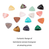 Natural & Synthetic Mixed Stone Cabochons, Triangle, 9.5~10x10x5.5mm, 36pcs/box