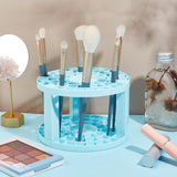Plastic Cosmetic Brush Storage Stands, for Makeup Brush Holder, Column, Light Sky Blue, 14.3x9.3cm