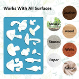 Acrylic Earring Handwork Template, Card Leather Cutting Stencils, Deep Sky Blue, Mushroom Pattern, 130x90x2mm, 2pcs/set