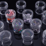 Plastic Bead Containers, Seed Beads Containers, Column, Clear, 4.3x4.4cm, Capacity: 40ml, 12pcs/box