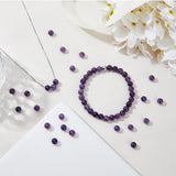 2 Strands Grade A Natural Lepidolite/Purple Mica Stone Beads Strands, Round, 6.5mm, Hole: 1.2mm, about 59~60pcs/strand, 14.57~14.76''(37~37.5cm)