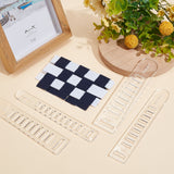 Acrylic Knitting Board, for Sock Making, White, 16.9x2.4~3.9x0.4cm, 4pcs/set