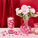 ABS Plastic Imitation Pearl Beads, No Hole, Round, Fuchsia, 10~30mm, 150pcs/set