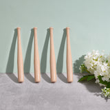 Natural Wood Baseball Bat Home Display Decorations, BurlyWood, 15.1x0.8~1.5cm