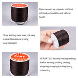 Round Waxed Polyester Cords, Twisted Cord, Coconut Brown, 0.5mm, about 106m/roll