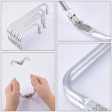 5Pcs 5 Style Aluminum Purse Frame, U-Shaped Handles Frame Replacements, for DIY Sewing Craft Handles Accessories, Silver, 8.3~9.5x15.8~30x2~2.1cm, 1pc/style