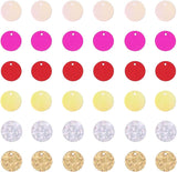 Ornament Accessories Plastic Paillette/Sequins Charms, Flat Round, Mixed Color, 12~13x0.1mm, Hole: 1.4mm