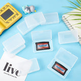 Rectangle Plastic Boxes, Bead & Game Card Storage Containers, with Hinged Lid, White, 6.4x4x1.3cm