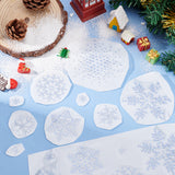 Snowflake Shape Hotfix Rhinestone, Glass Rhinestone, Costume Accessories, Sewing Craft Decoration, Light Sapphire, 75x100x1.5mm, Snowflake: 13~86x12~73mm