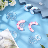 6pcs 6 Size Snowflake Shape Polymer Clay Earring Charms Guide, Acrylic Cutters for Polymer Clay Jewelry Making, Clear, 14.5~39.5x6mm, Inner Diameter: 5.8~15mm, Slot: 0.8mm, 1pc/size