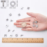 Eco-Friendly Zinc Alloy Slide Charms, with Rhinestone, Platinum Plated, Letter A~Z, Crystal, 12x3~12x4.5mm, Hole: 8x2mm, 52pcs/box