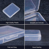 Transparent Plastic Bead Containers, Cuboid, Clear, 6.8x5.2x1.1cm, 18pcs/set