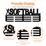 Sports Theme Iron Medal Hanger Holder Display Wall Rack, with Screws, Softball Pattern, 150x400mm