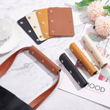 8Pcs 4 Colors PU Leather Luggage Handle Wrap Covers, Handle Grip Protector, with Iron Snap Button, Rectangle, for Suitcase, Handbag, Mixed Color, 13x9x0.2~0.5cm, 2pcs/color