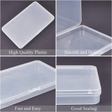 Transparent Plastic Storage Box, for Disposable Face Mouth Cover, Portable Rectangle Dust-proof Mouth Face Cover Storage Containers, Clear, 18.9x11.2x1.7cm