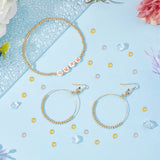 200Pcs 2 Colors Flat Round Brass Spacer Beads, Golden & Silver, 4x1.5mm, Hole: 1.5mm, 100pcs/color