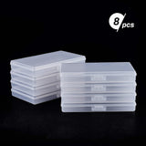 Transparent Plastic Bead Containers, with Hinged Lids, for Beads and More, Rectangle, Clear, 15x9.5x2cm