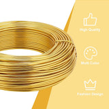 Aluminum Wire, for Jewelry Making, Gold, 12 Gauge, 2.0mm, about 180.44 Feet(55m)/500g