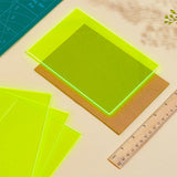 Transparent Acrylic Sheet, Rectangle, for Craft Picture Frame Display Project, Yellow, 180x120x3mm