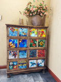 Glass Cabochons, Square Decorative Wall Mirrors, Clear, 18.9x11.2x1.7cm, about 305pcs/box