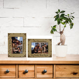 Natural Wood Photo Frames, for Tabletop Display Photo Frame, Rectangle, Word, 218x168mm, Inner Diameter: 142x90mm