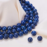 Natural Lapis Lazuli Beads, Dyed, Round, 8mm, Hole: 1mm, about 180pcs/box