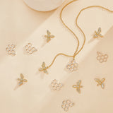 12Pcs 2 Style Brass Charms, Bee & Honeycomb, Real 18K Gold Plated, 15~19x16~18x1.5~3mm, Hole: 1~1.4mm, 6pcs/style