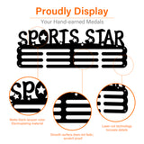 Sports Star Theme Iron Medal Hanger Holder Display Wall Rack, with Screws, Word, 150x400mm