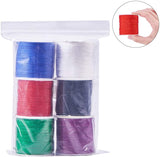Nylon Thread, Mixed Color, 0.8mm, about 100yards/roll, , 6rolls/set