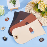 4Pcs 4 Colors PU Imitation Leather Sew on Bag Covers, with Alloy Twist Lock Catch, Mixed Color, 23.1x13.6x0.15cm, Hole: 55x26mm, 1pc/color