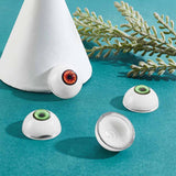 2Pairs 2 Colors Plastic Craft Eyes, Hollow Eyeballs, Doll Making Accessories, Half Round, Mixed Color, 32x18mm, Inner Diameter: 26mm, 1pair/color