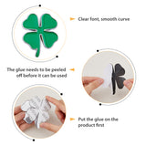 3 Sets 3 Styles Zinc Alloy Car Stickers, Clover Car Decals for Vehicle Decoration, Green, 40~74x33~60x1.3~3mm, 1 set/style