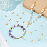 Cross Jewelry Making Finding Kit, Including Brass Beads and Charms, Real 18K Gold Plated, 40Pcs/box