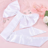 Detachable Satin Bow, Bridal Dress Back Bowknot, White, 820x360x18mm