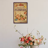 Vintage Metal Tin Sign, Wall Decor for Bars, Restaurants, Cafes Pubs, Flower Pattern, 30x20cm