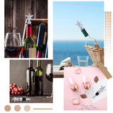 Custom Silicone Wine Bottle Stoppers, with Alloy Finding, for Winebottle, Starfish, Platinum, 98x38x20mm